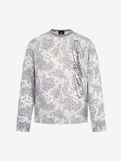Leopard Print Boxy Fit Long Sleeve Tee