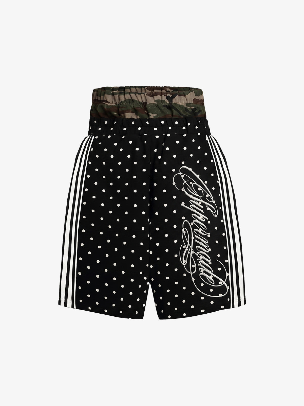 Short à pois à double taille
