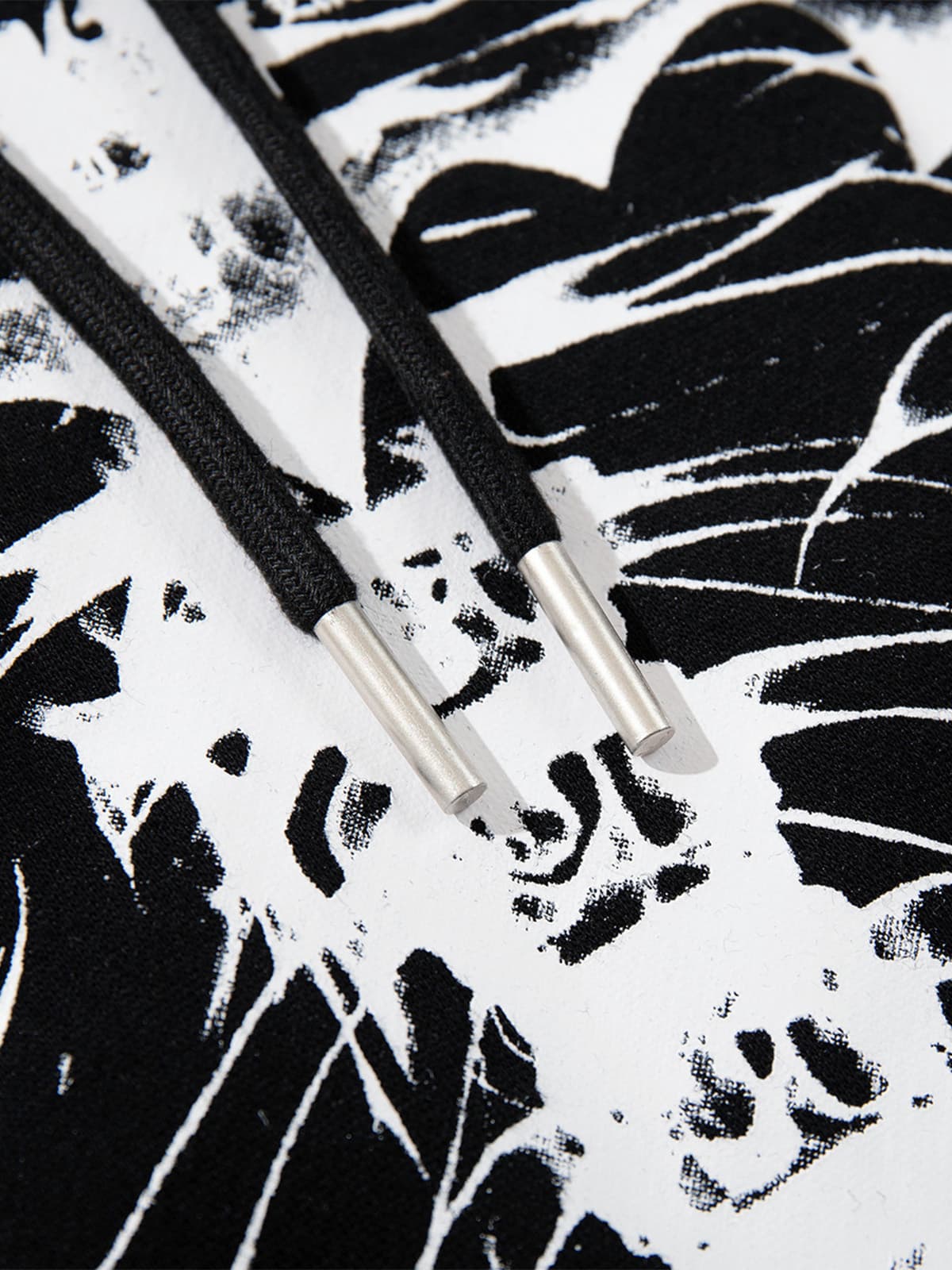 Street Washed Distressed Dark Skeletons Print Hoodie 