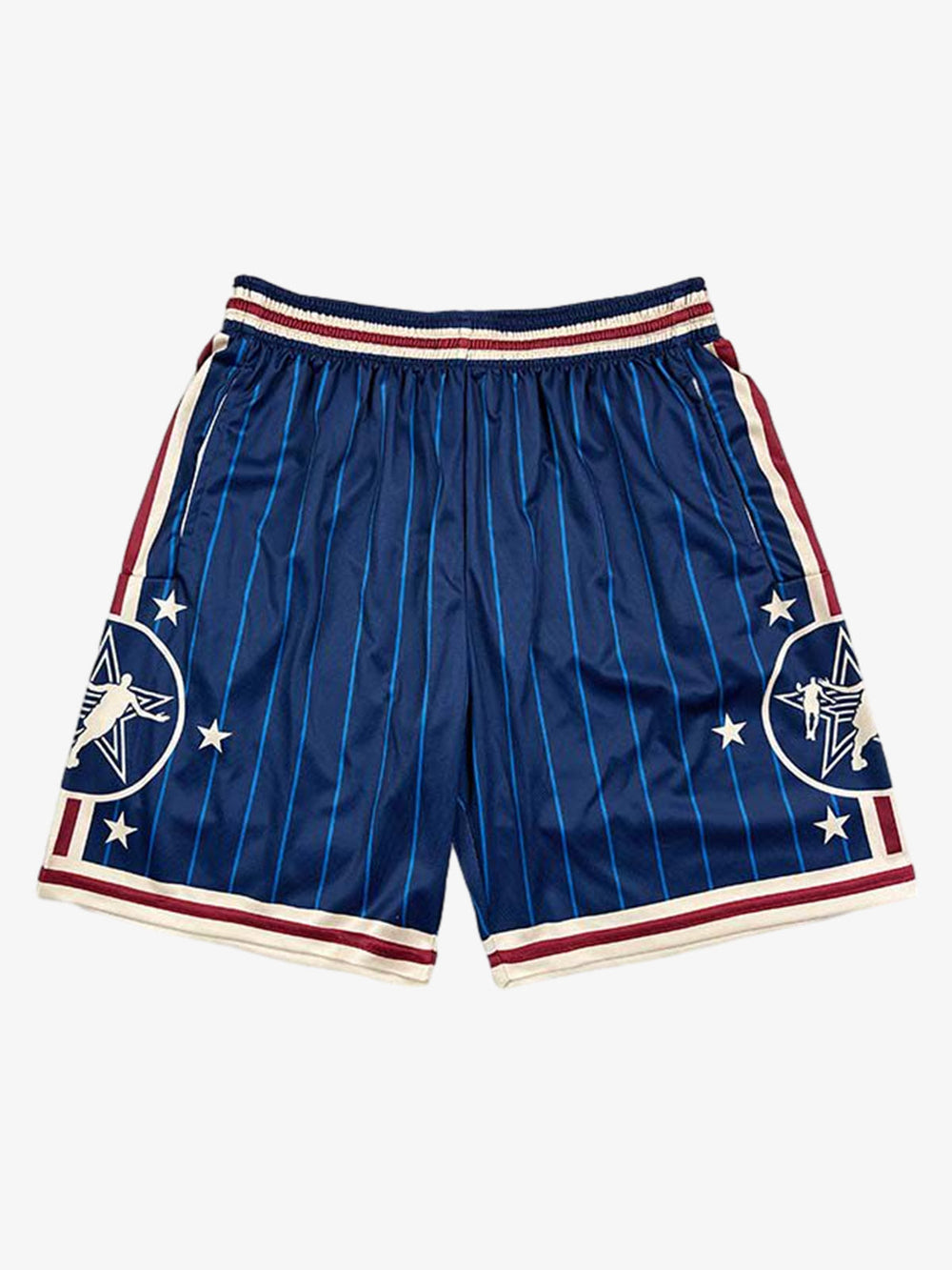 Star Crest Striped Soccer Shorts 