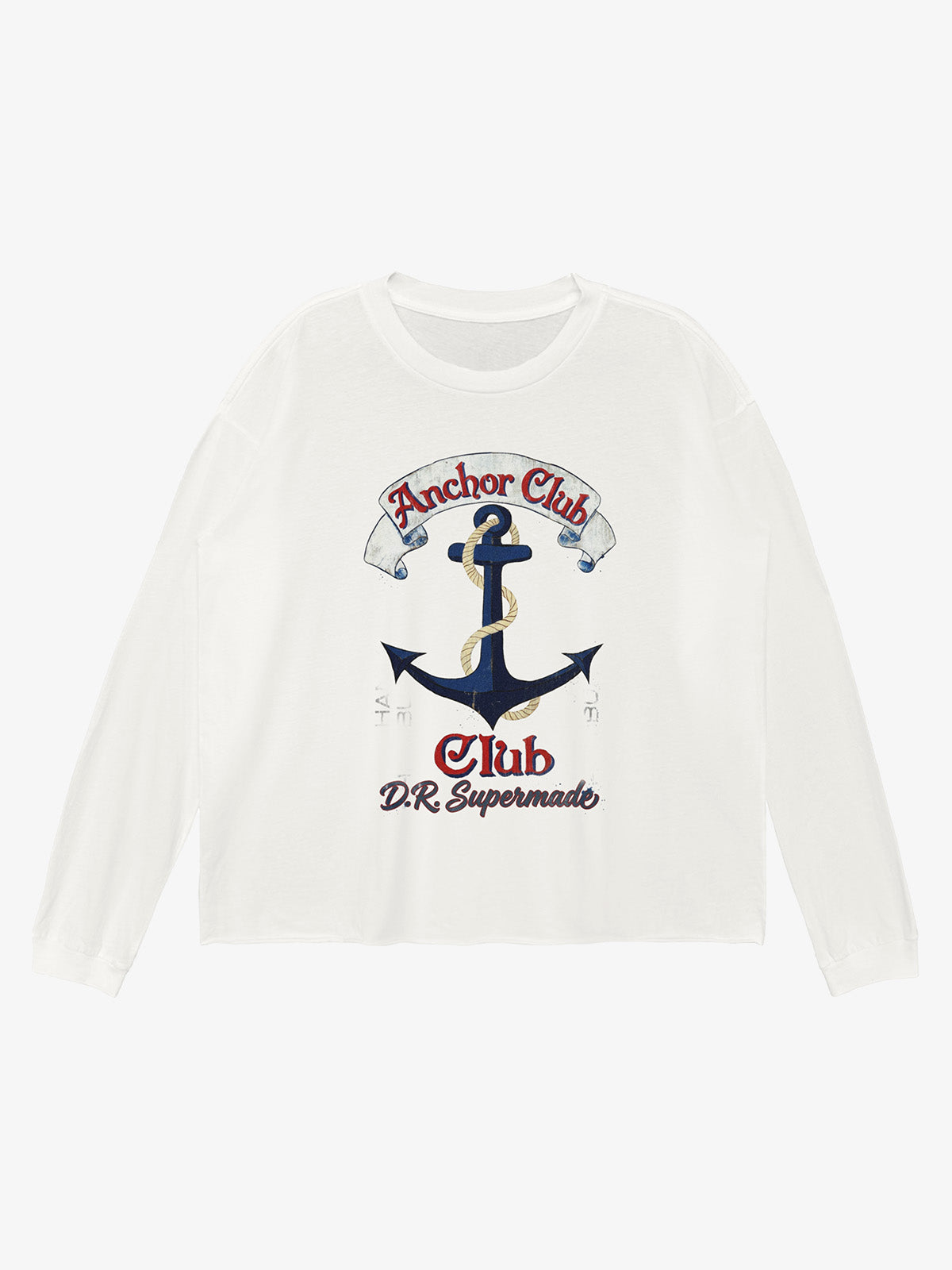 Anchor Graphic Washed Long Sleeve Tee; VTG off-White / S, VTG off-White / M, VTG off-White / L, VTG off-White / XL