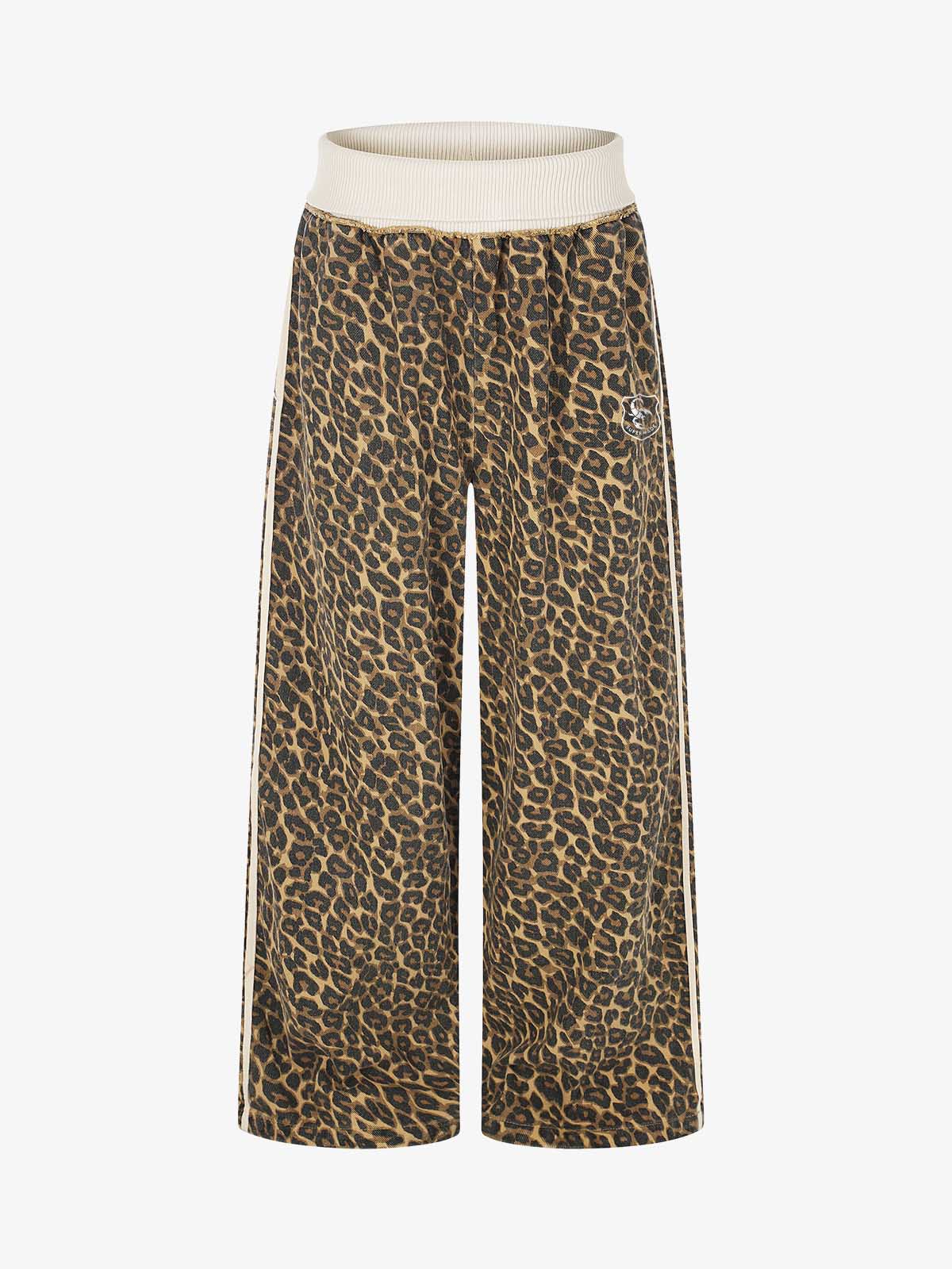 Leopard Patchwork Sweatpants