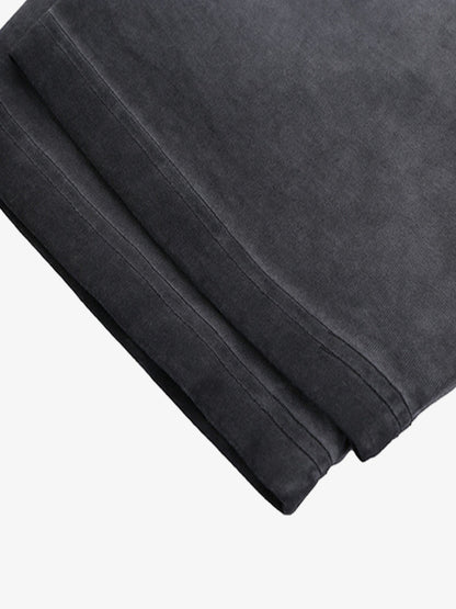 Washed Spray Color Gradient Letter Print T-shirt 