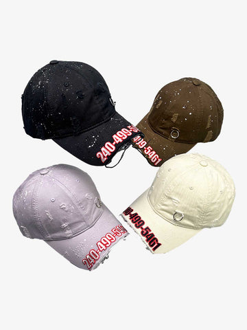 Numeric Embroidered Baseball Cap