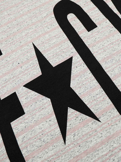 Graphic Letter Star Print Long Sleeve T-Shirt