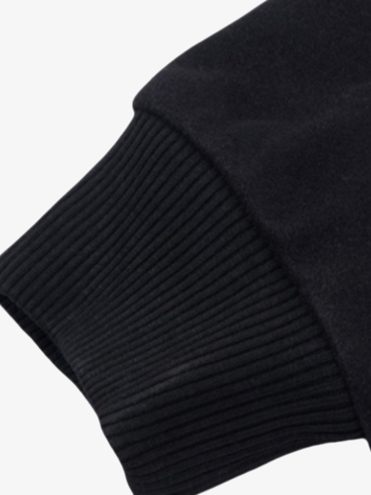 Cotton Blend 80 Number Baseball Jacket Men's Casual Sporty Varsity Coat with Ribbed Cuffs and Hem 