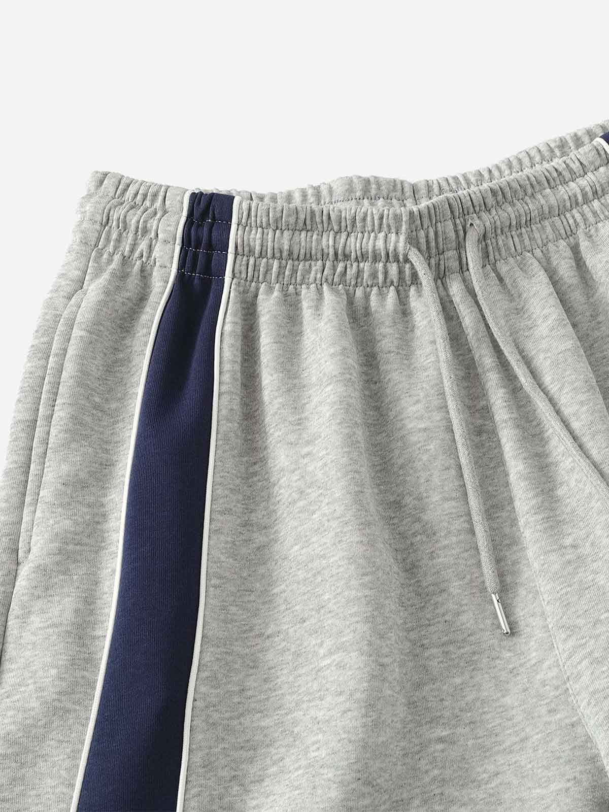 Color Block Embroidered Adjustable-Hem Sweatpants