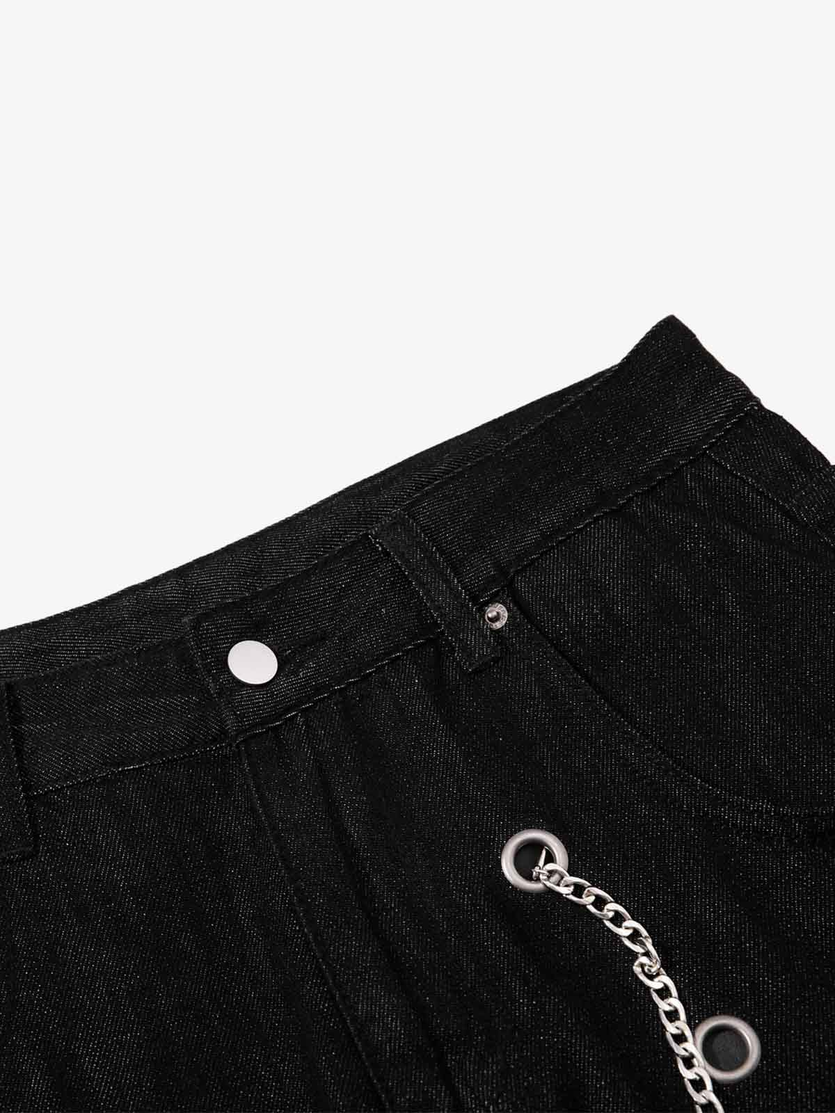 Vintage Eyelet Chain Baggy Jeans 