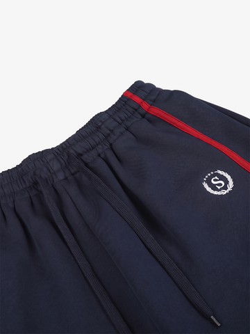 Color Block Striped Embroidered Sweatpants