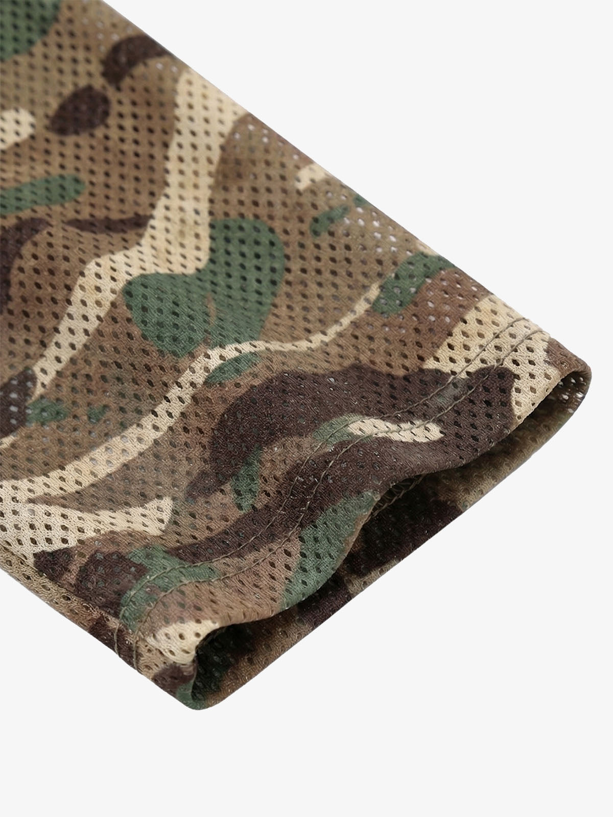 Grunge Graphic Fake Layer Camo Sleeve T-Shirt 