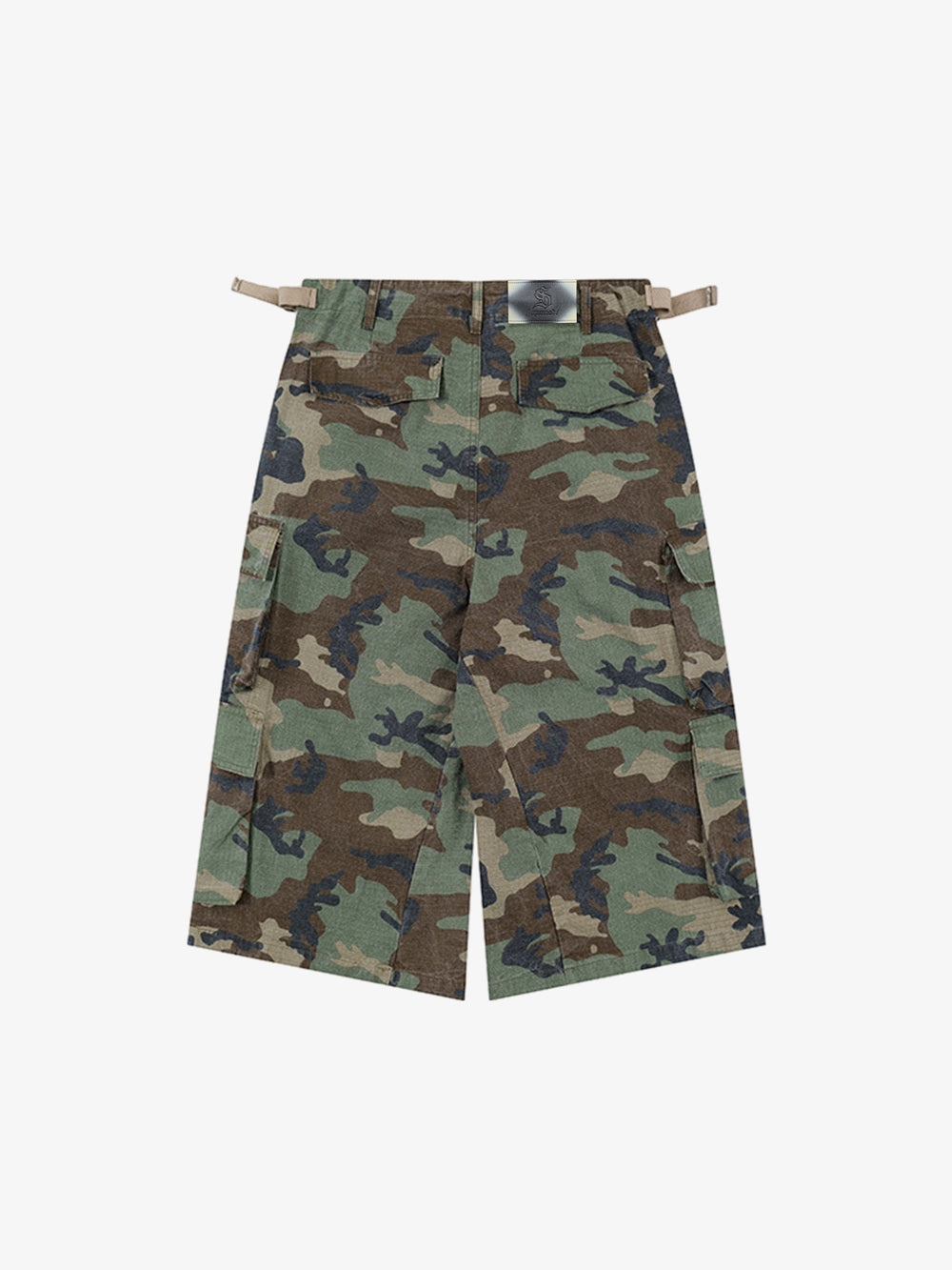 Ripstop-Cargoshorts mit Camouflage-Muster