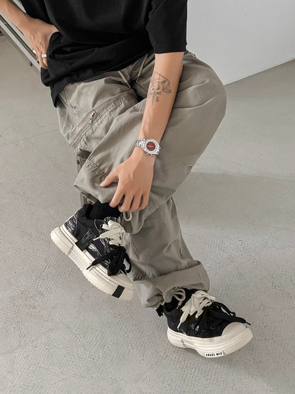 Stylish Chunky Sneakers with Dual Shoelaces for Everyday Wear 