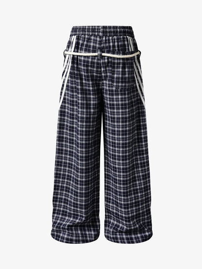Plaid Patchwork Pants