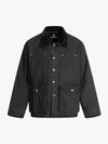 Clean Cut Leather Contrast Collar Pocket Jacket