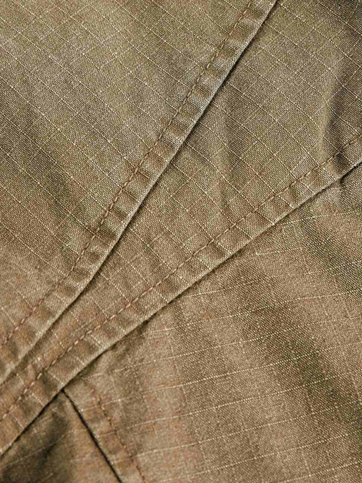 Washed Stand Collar Multi Pocket Jacket