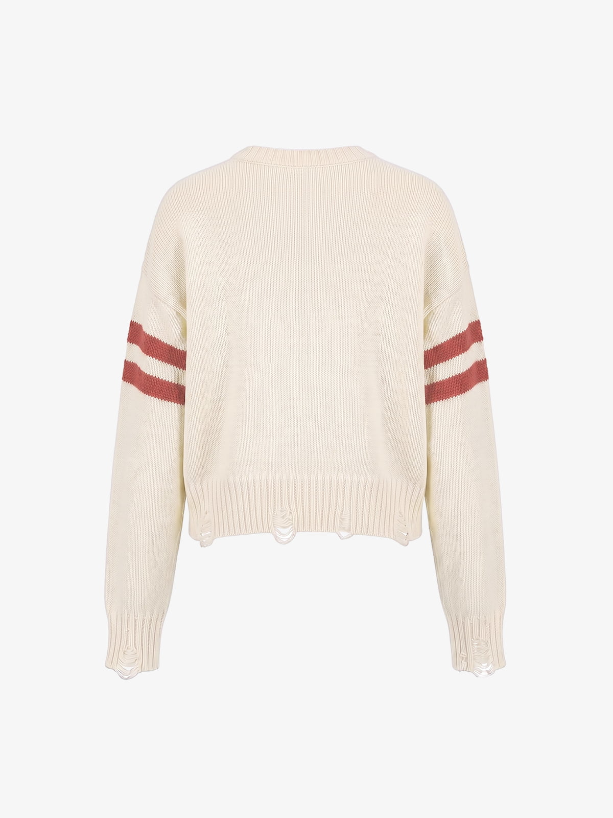 Vintage Digital Print Knit Sweater