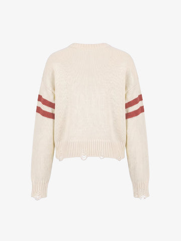 Vintage Digital Print Knit Sweater