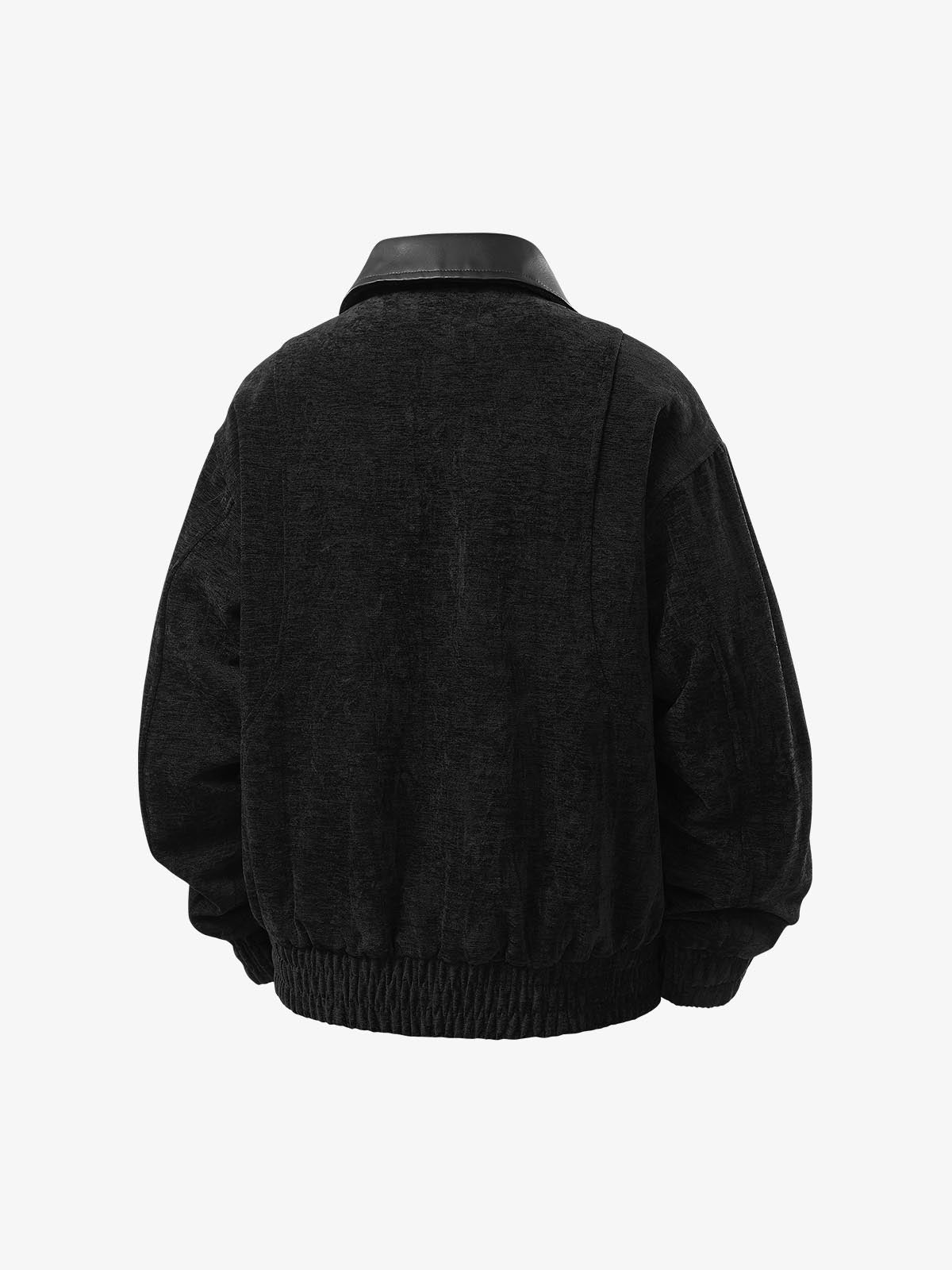 Stylish Velvet Bomber Jacket with Leather Collar for Men 