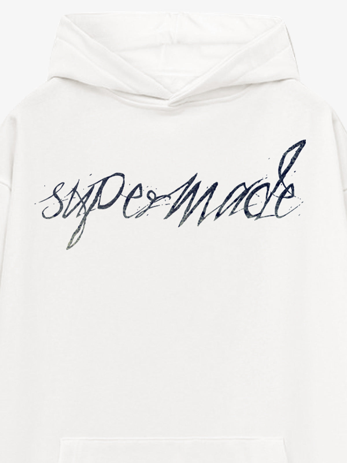 Metallic Script Letter Cross Graphic Hoodie 