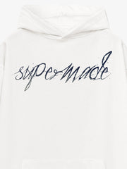 Metallic Script Letter Cross Graphic Hoodie 