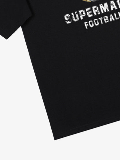 Color Block Soccer Ball Graphic T-Shirt 
