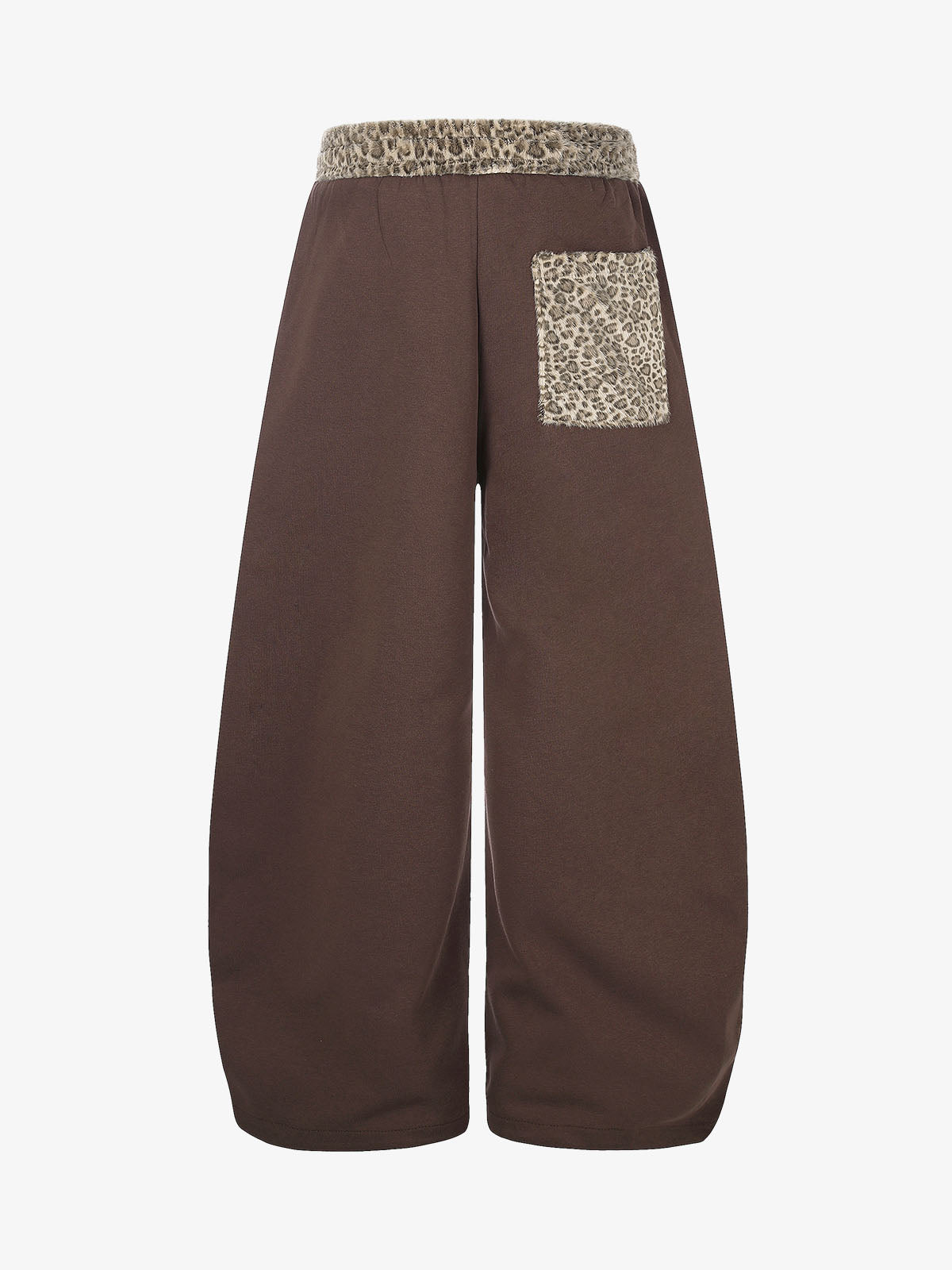Pantaloni della tuta larghi con applicazioni a stella leopardata