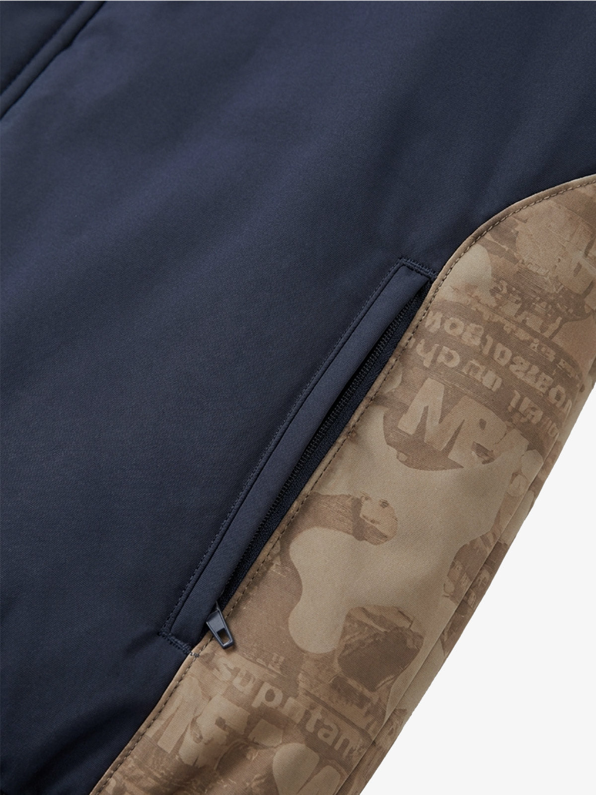 Color-Block Sherpa-Collar Padded Coats