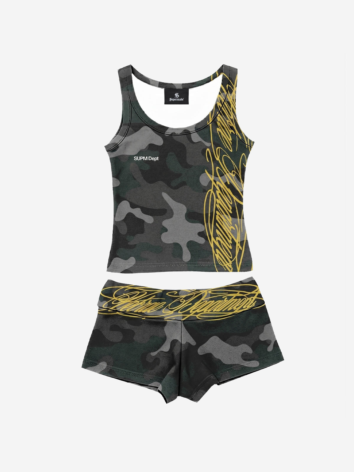 Y2K Camo Graffiti Tank Set 