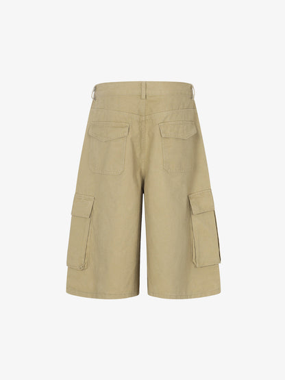 Gothic Cross Graphic Cargo Shorts 