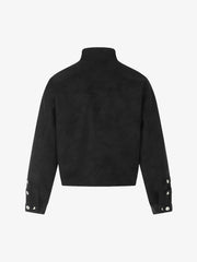 Suede Button Boxy Fit Jacket