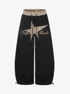 Leopard Star Applique Baggy Sweatpants