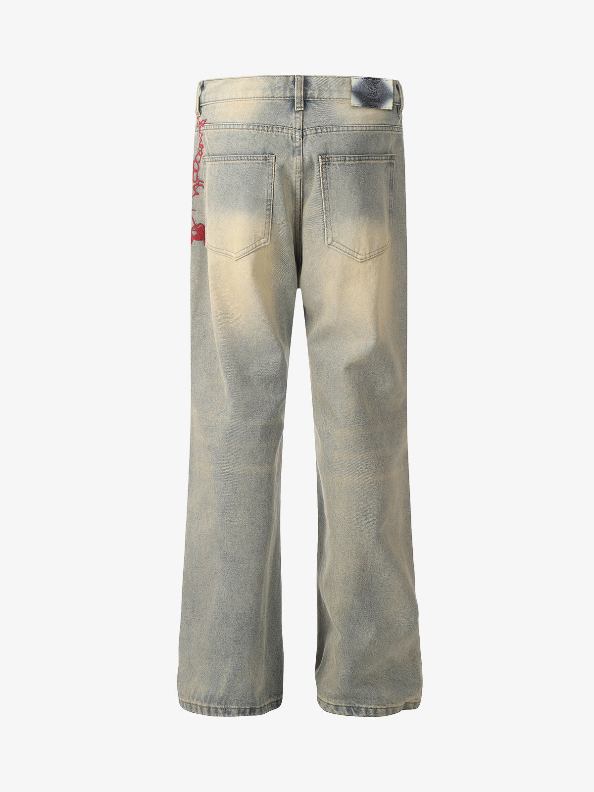 Graphic Distressed Skinny Jeans
