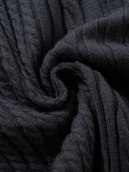Vintage Cable Knit Polo Shirt