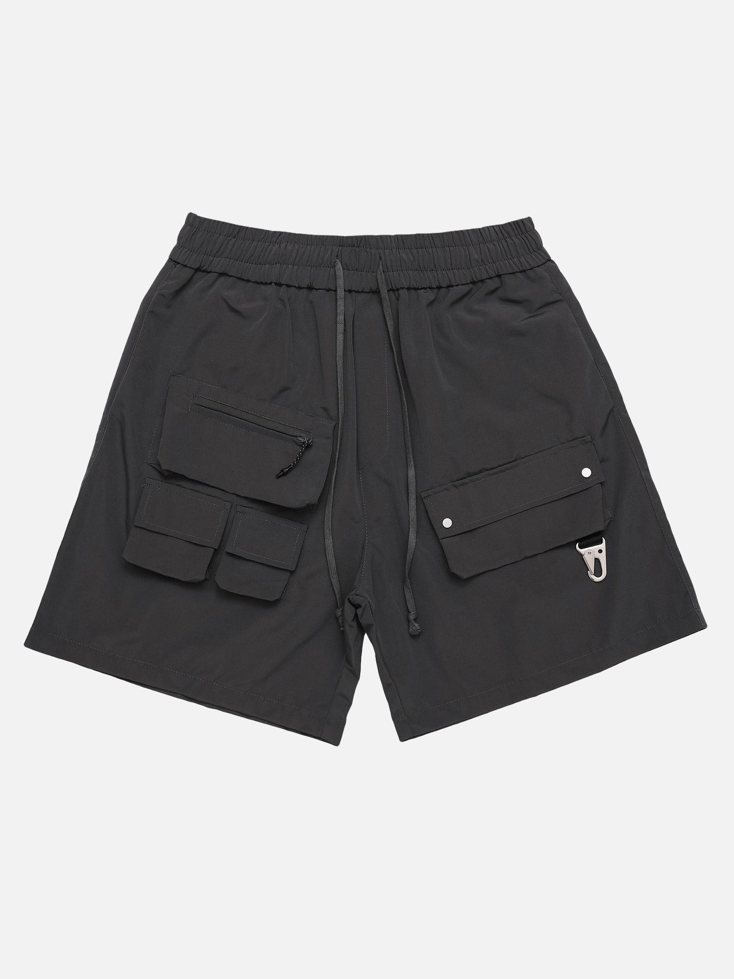 Street Patchwork Personalized Multi-pocket Shorts