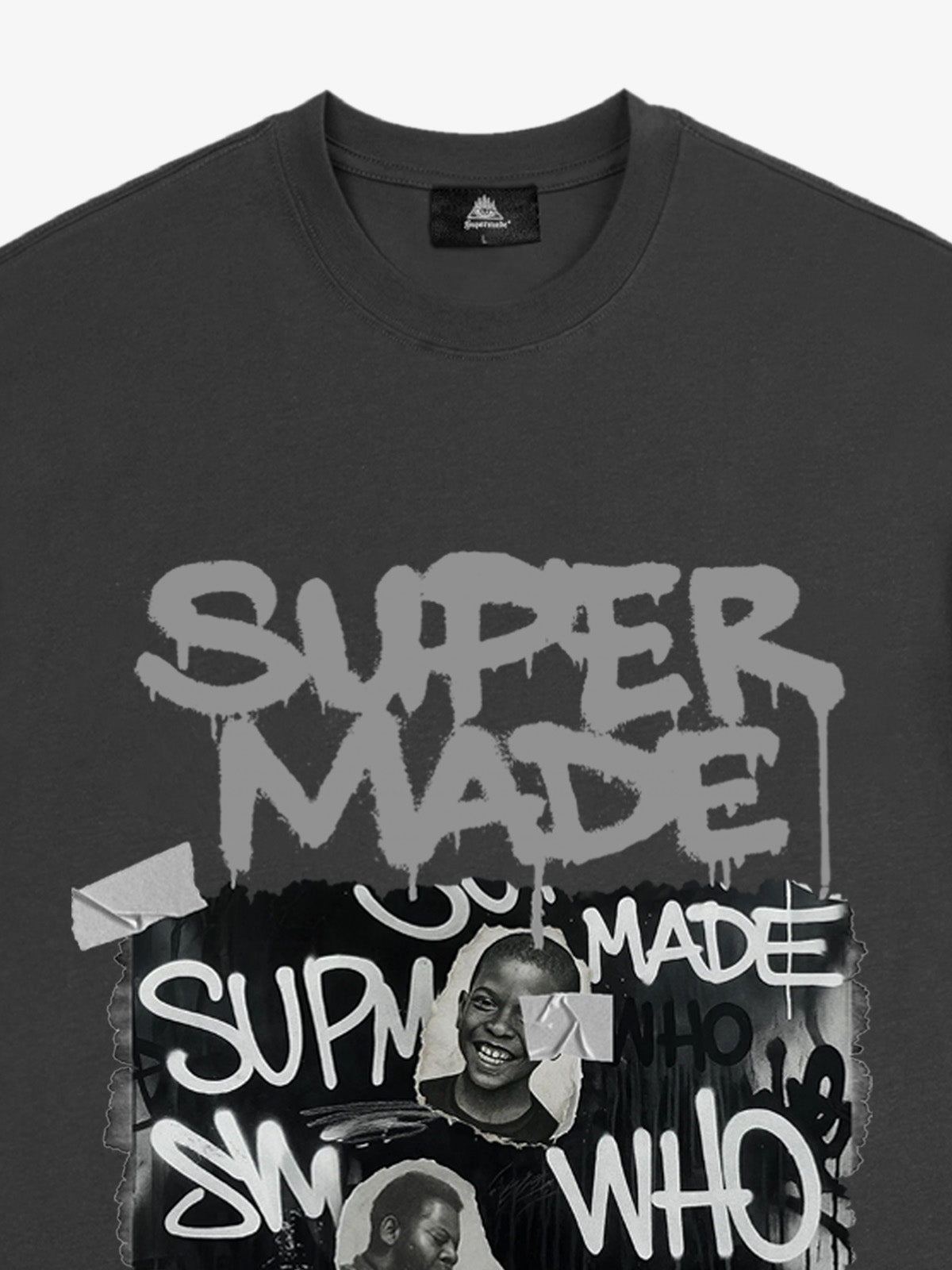 Street Graffiti Style Retro Character Collage T-Shirt 