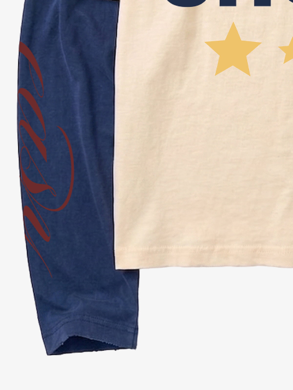Color Block Layered Long Sleeve Tee
