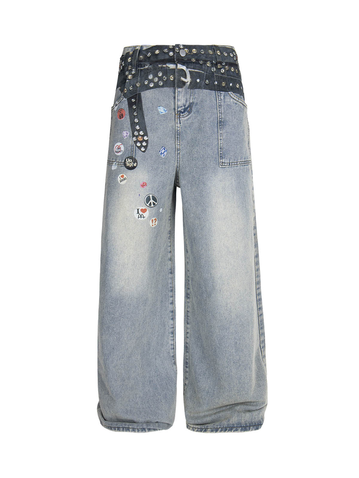 Print RO Style Baggy Jeans