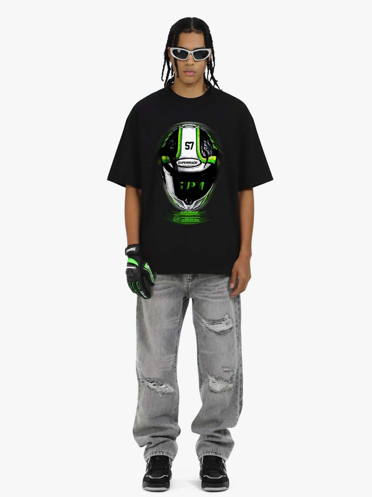 Motorcycle Helmet Graphic T-Shirt 