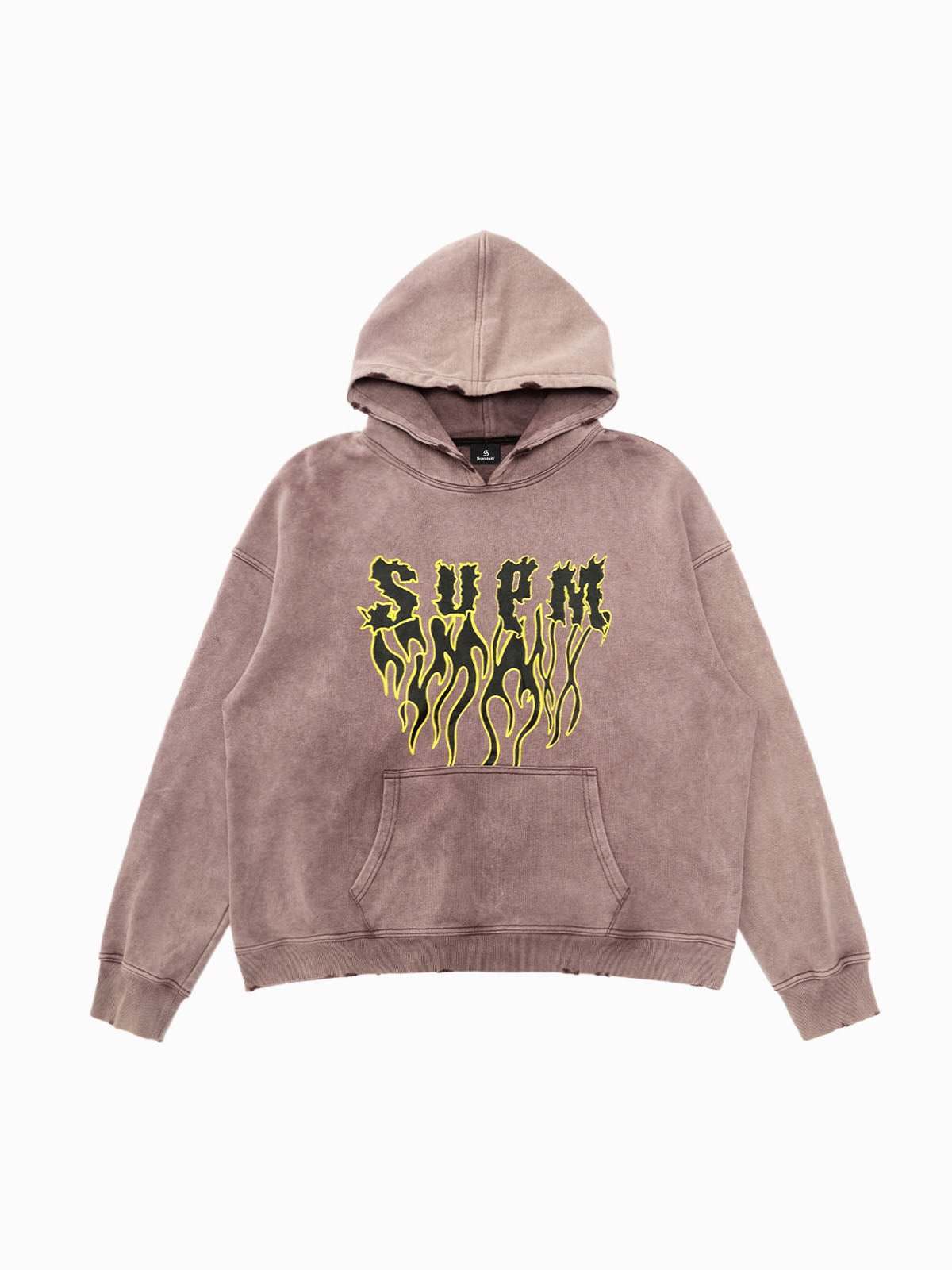 Original SPMD Letter Print Cotton Hoodie 