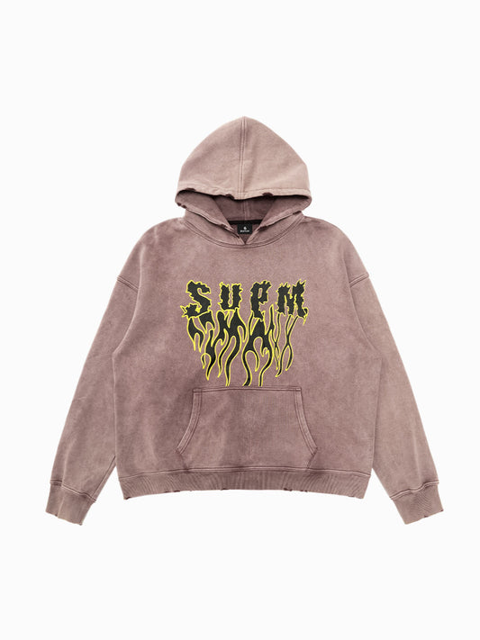Original SPMD Letter Print Cotton Hoodie 