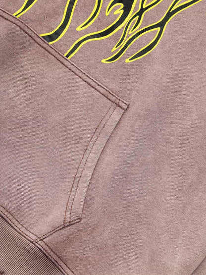 Original SPMD Letter Print Cotton Hoodie 