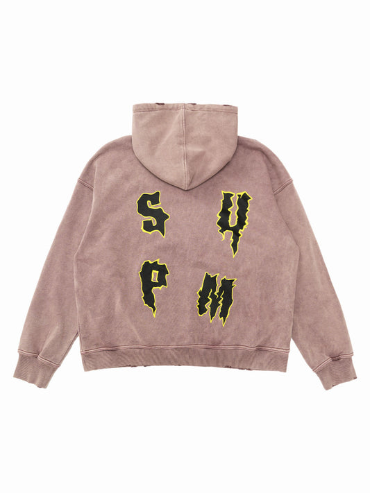 Original SPMD Letter Print Cotton Hoodie 