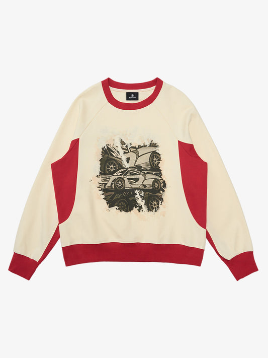 Original Retro Racing Print Sweatshirt 