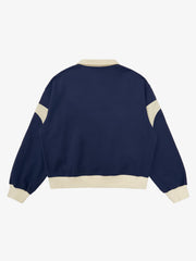 Original Racing Style Print Lapel Sweatshirt 