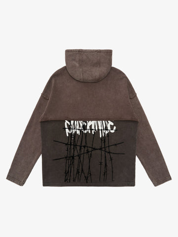 Distressed Thorn Destruction Painting Hoodie 