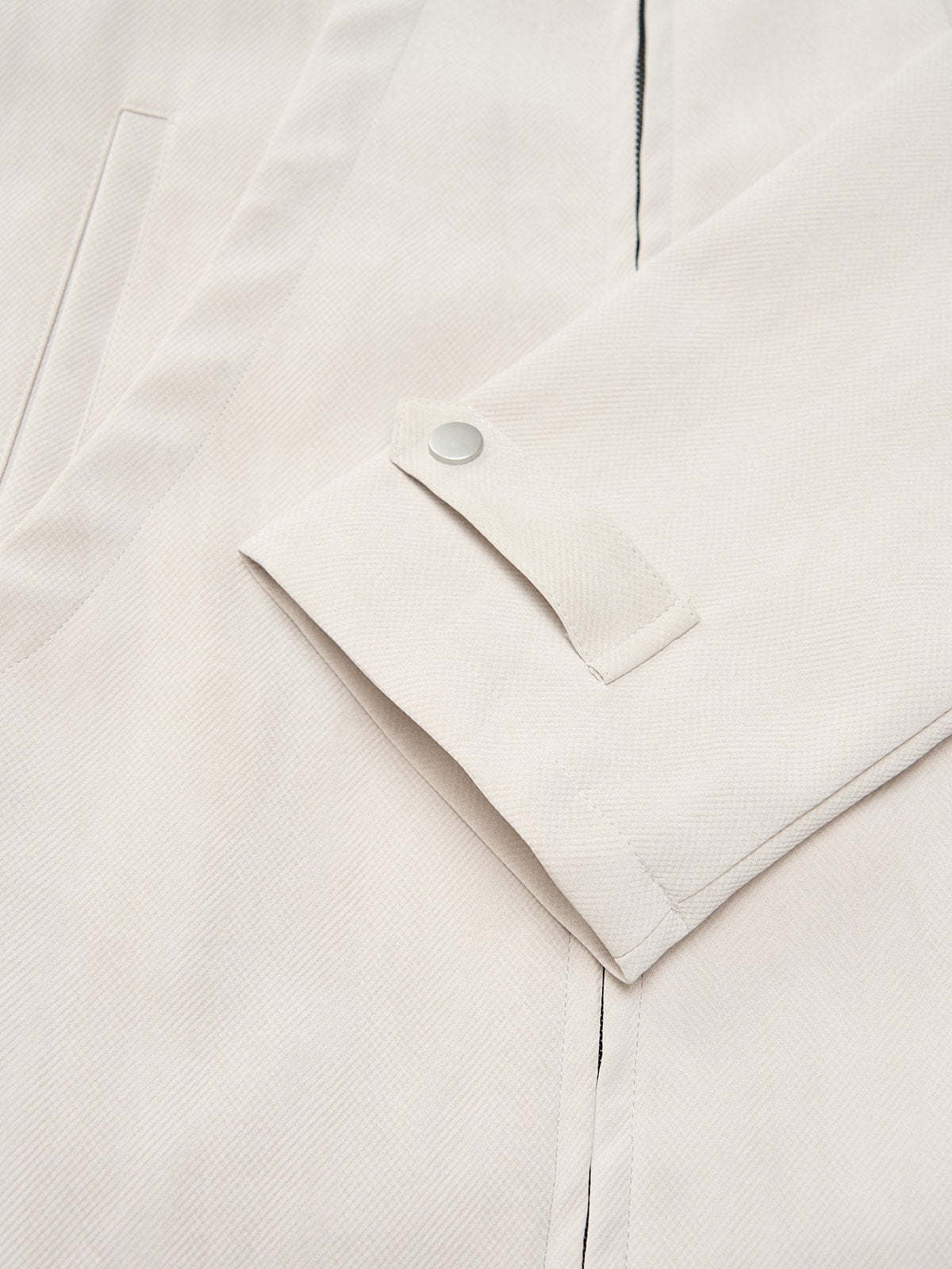 Deconstructed Split Stand Collar PU Leather Jacket 