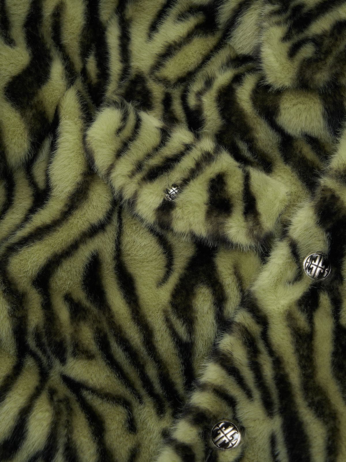 Vintage Striped Fur Thick Fleece Jacket 