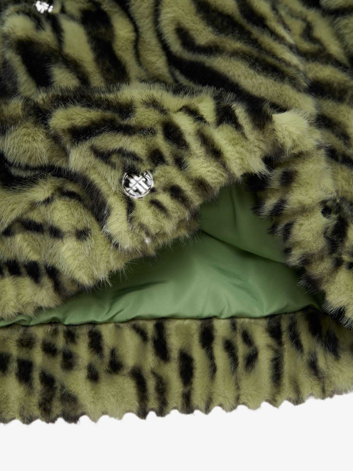 Vintage Striped Fur Thick Fleece Jacket 