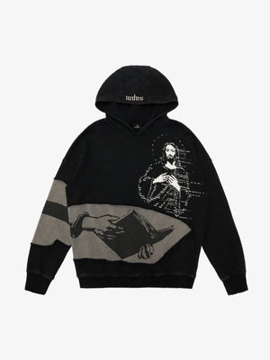 Distressed Electronic Exorcist Print Hoodie 