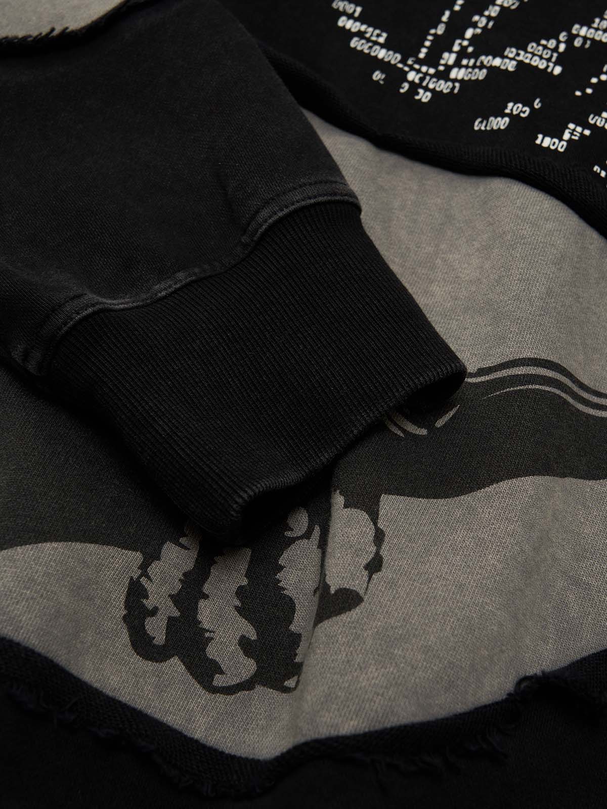 Distressed Electronic Exorcist Print Hoodie 